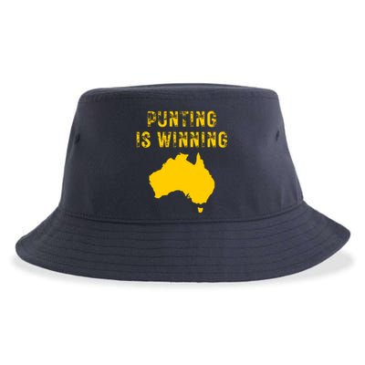 Punting Is Winning Iowa I Cheer For The Punter Sustainable Bucket Hat