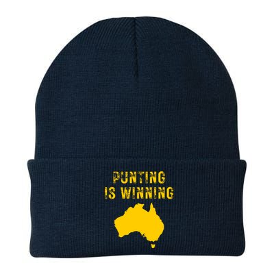 Punting Is Winning Iowa I Cheer For The Punter Knit Cap Winter Beanie