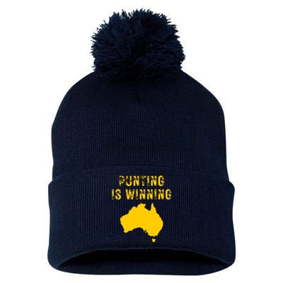 Punting Is Winning Iowa I Cheer For The Punter Pom Pom 12in Knit Beanie