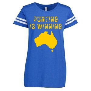 Punting Is Winning Iowa I Cheer For The Punter Enza Ladies Jersey Football T-Shirt