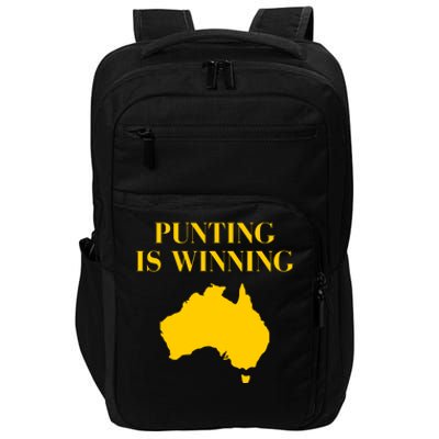 Punting Is Winning Iowa I Cheer For The Punter Impact Tech Backpack