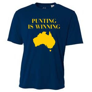 Punting Is Winning Iowa I Cheer For The Punter Cooling Performance Crew T-Shirt