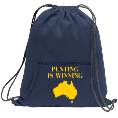 Punting Is Winning Iowa I Cheer For The Punter Sweatshirt Cinch Pack Bag