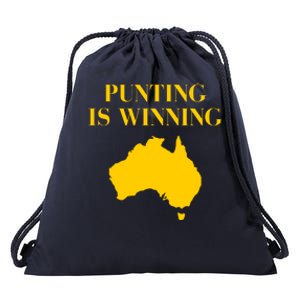 Punting Is Winning Iowa I Cheer For The Punter Drawstring Bag