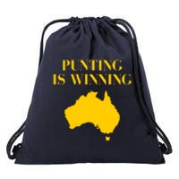 Punting Is Winning Iowa I Cheer For The Punter Drawstring Bag