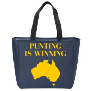 Punting Is Winning Iowa I Cheer For The Punter Zip Tote Bag