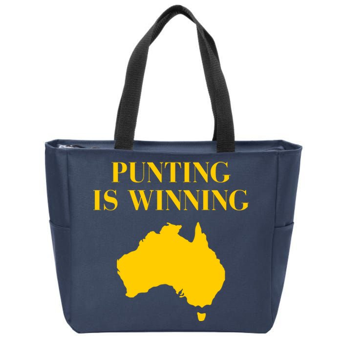 Punting Is Winning Iowa I Cheer For The Punter Zip Tote Bag