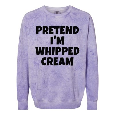 Pretend IM Whipped Cream Thanksgiving Funny Food Costume Colorblast Crewneck Sweatshirt