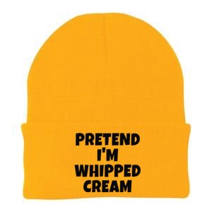 Pretend IM Whipped Cream Thanksgiving Funny Food Costume Knit Cap Winter Beanie