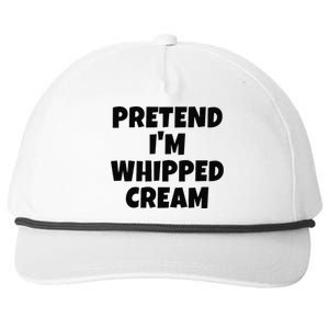 Pretend IM Whipped Cream Thanksgiving Funny Food Costume Snapback Five-Panel Rope Hat