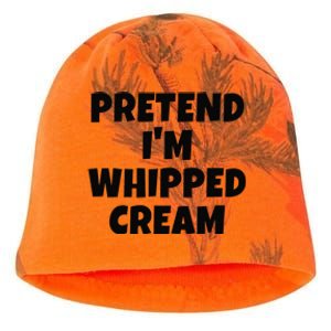 Pretend IM Whipped Cream Thanksgiving Funny Food Costume Kati - Camo Knit Beanie