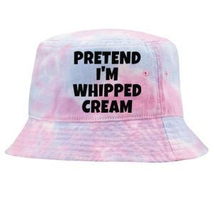 Pretend IM Whipped Cream Thanksgiving Funny Food Costume Tie-Dyed Bucket Hat