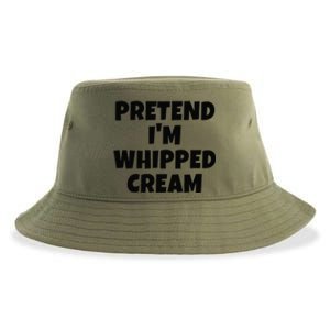 Pretend IM Whipped Cream Thanksgiving Funny Food Costume Sustainable Bucket Hat