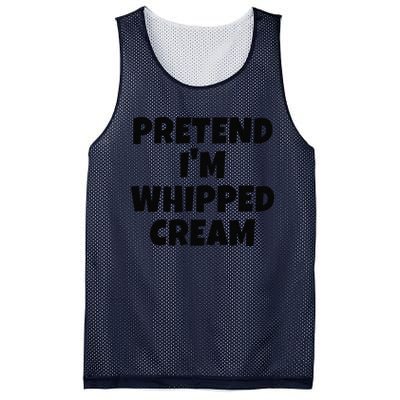 Pretend IM Whipped Cream Thanksgiving Funny Food Costume Mesh Reversible Basketball Jersey Tank