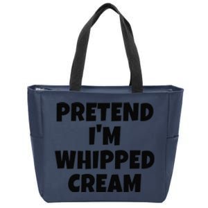 Pretend IM Whipped Cream Thanksgiving Funny Food Costume Zip Tote Bag