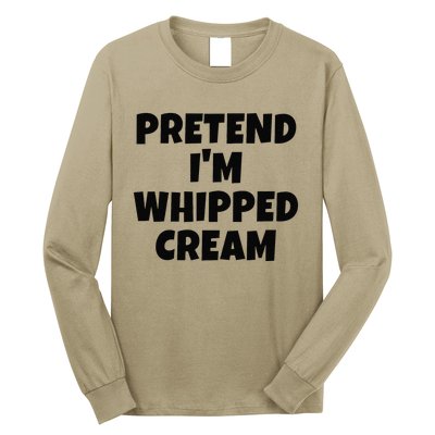 Pretend IM Whipped Cream Thanksgiving Funny Food Costume Long Sleeve Shirt