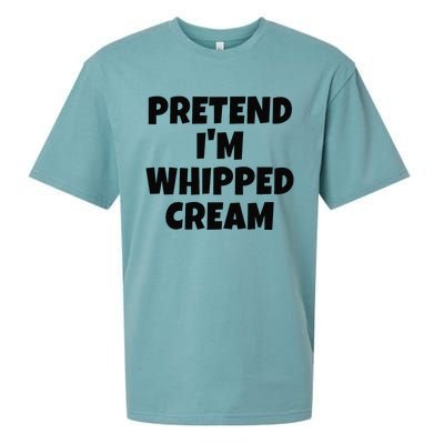 Pretend IM Whipped Cream Thanksgiving Funny Food Costume Sueded Cloud Jersey T-Shirt