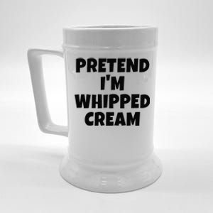 Pretend IM Whipped Cream Thanksgiving Funny Food Costume Beer Stein