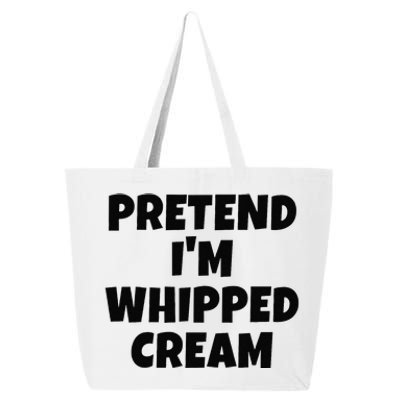 Pretend IM Whipped Cream Thanksgiving Funny Food Costume 25L Jumbo Tote