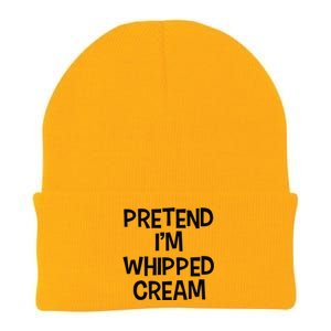 Pretend IM Whipped Cream Thanksgiving Funny Food Costume Knit Cap Winter Beanie