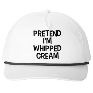 Pretend IM Whipped Cream Thanksgiving Funny Food Costume Snapback Five-Panel Rope Hat