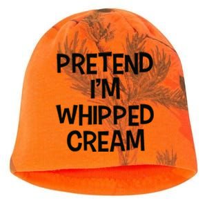 Pretend IM Whipped Cream Thanksgiving Funny Food Costume Kati - Camo Knit Beanie