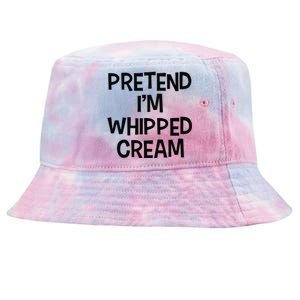 Pretend IM Whipped Cream Thanksgiving Funny Food Costume Tie-Dyed Bucket Hat