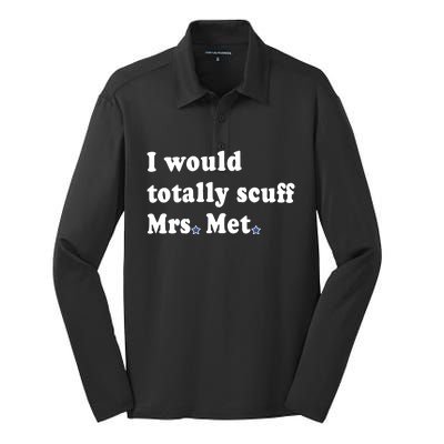 Phillygoat I Would Totally Scuff Mrs. Met Silk Touch Performance Long Sleeve Polo