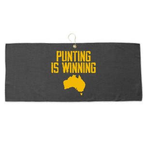 Punting Is Winning Australia Map Large Microfiber Waffle Golf Towel