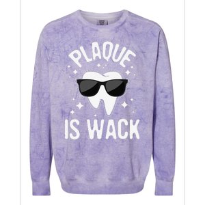 Plaque Is Wack Dentist Tooth Dental Hygienist Assistant Colorblast Crewneck Sweatshirt