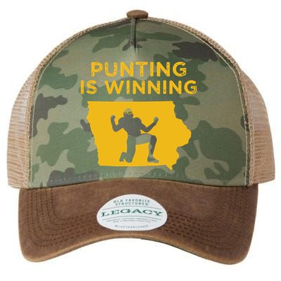 Punting Is Winning Iowa I Cheer For The Punter Legacy Tie Dye Trucker Hat