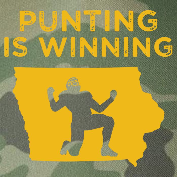 Punting Is Winning Iowa I Cheer For The Punter Legacy Tie Dye Trucker Hat