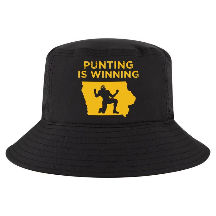 Punting Is Winning Iowa I Cheer For The Punter Cool Comfort Performance Bucket Hat