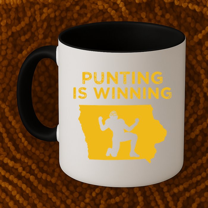 Punting Is Winning Iowa I Cheer For The Punter Mug