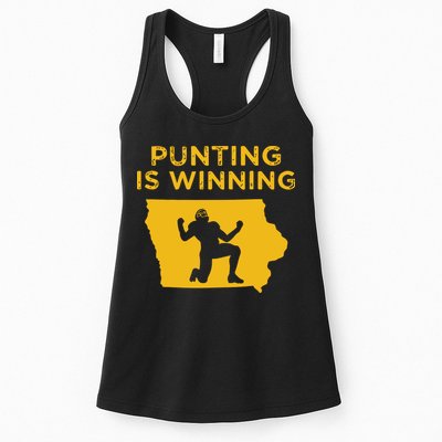 Punting Is Winning Iowa I Cheer For The Punter Womens Tank Top