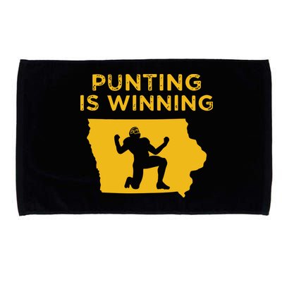 Punting Is Winning Iowa I Cheer For The Punter Microfiber Hand Towel