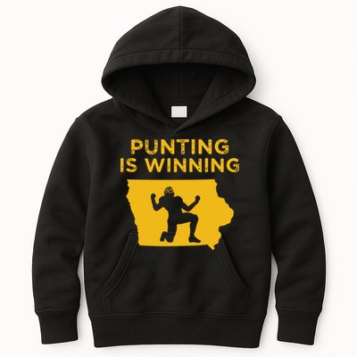Punting Is Winning Iowa I Cheer For The Punter Kids Hoodie