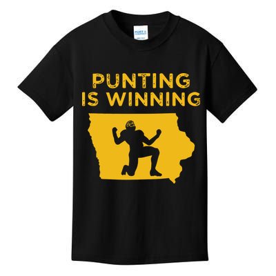 Punting Is Winning Iowa I Cheer For The Punter Kids T-Shirt