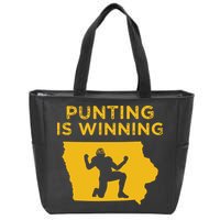 Punting Is Winning Iowa I Cheer For The Punter Zip Tote Bag