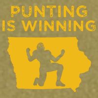 Punting Is Winning Iowa I Cheer For The Punter Garment-Dyed Women's Muscle Tee