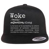 Politically Informed Woke Meaning Dictionary Definition Woke Flat Bill Trucker Hat