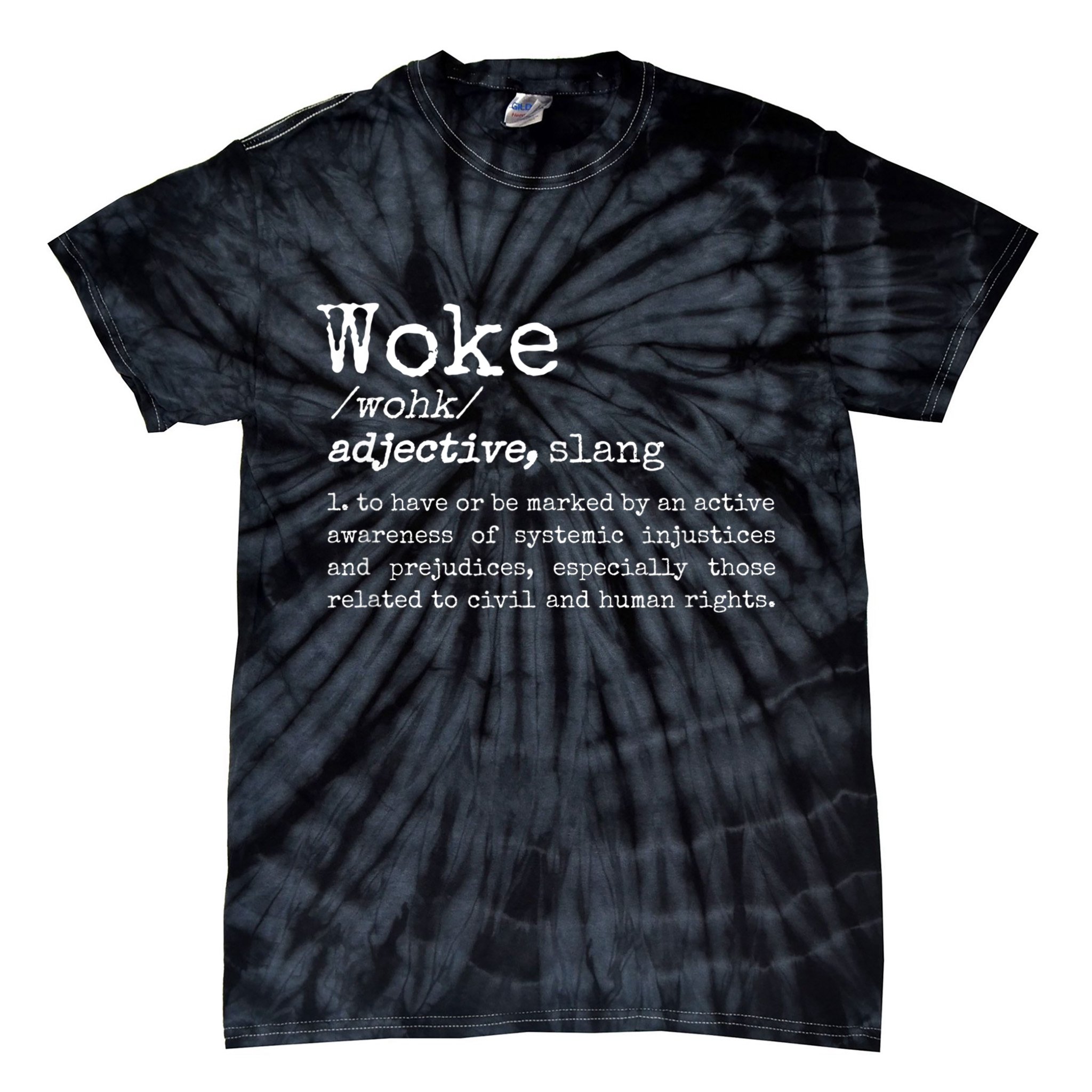 Politically Informed Woke Meaning Dictionary Definition Woke Tie-Dye T-Shirt