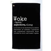 Politically Informed Woke Meaning Dictionary Definition Woke Golf Towel