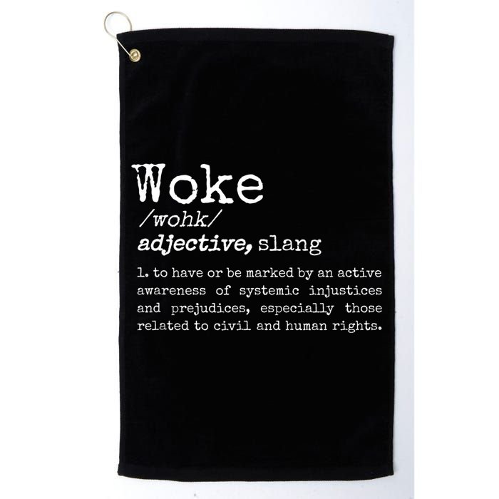 Politically Informed Woke Meaning Dictionary Definition Woke Golf Towel