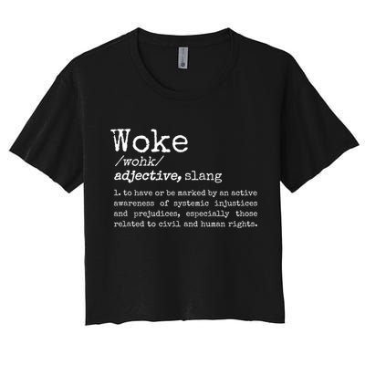 Politically Informed Woke Meaning Dictionary Definition Woke Crop Top