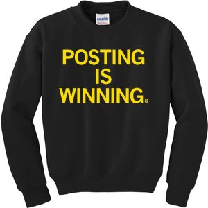 Posting Is Winning Raygunsite Kids Sweatshirt