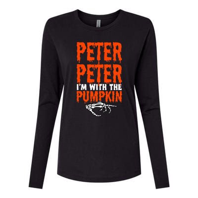 Peter IM With The Pumpkin Halloween Costume Couple Womens Cotton Relaxed Long Sleeve T-Shirt