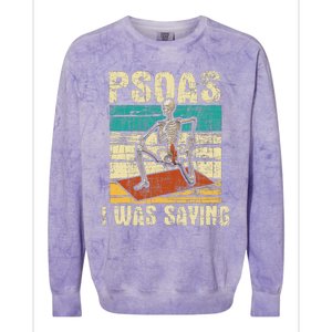 Psoas I Was Saying Massage Therapist Therapy LMT Masseuse Colorblast Crewneck Sweatshirt