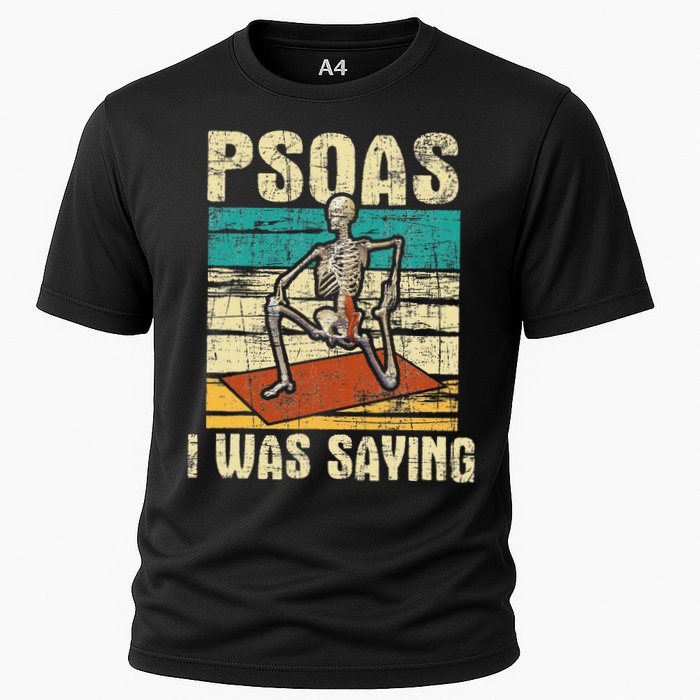 Psoas I Was Saying Massage Therapist Therapy LMT Masseuse Cooling Performance Crew T-Shirt