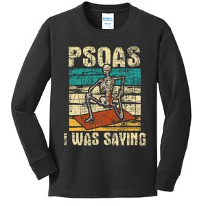 Psoas I Was Saying Massage Therapist Therapy Lmt Masseuse Kids Long Sleeve Shirt